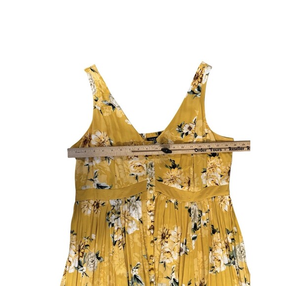Torrid Yellow Plethora Floral Maxi Challis Button-Front Dress Size 1x (14-16) - Picture 4 of 7